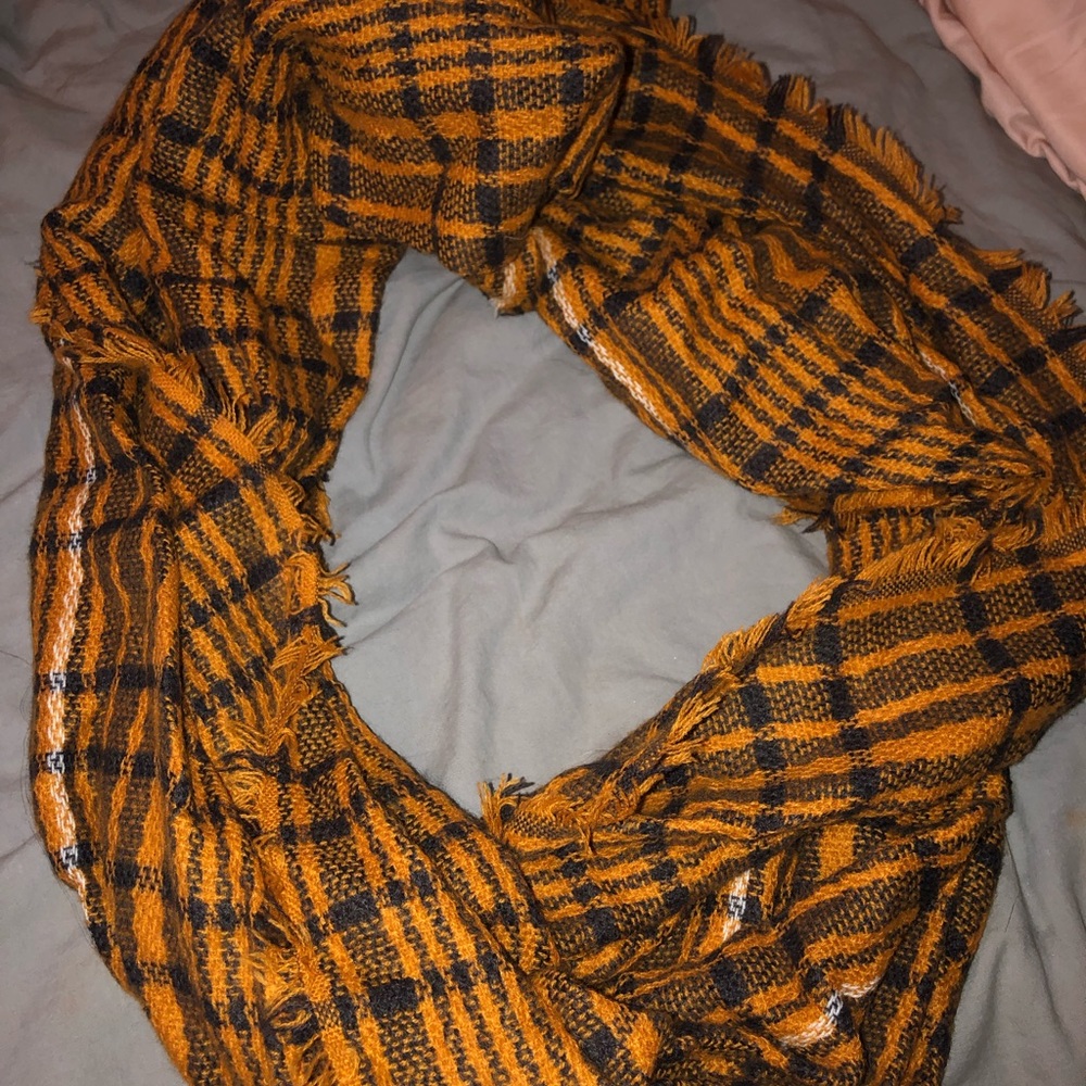 Orange/Black blanket scarf